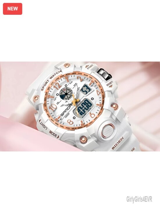 Women\'s Digital Sports Watch with LED Light, Analog-Digital, Alarm Stopwatch, main image 7